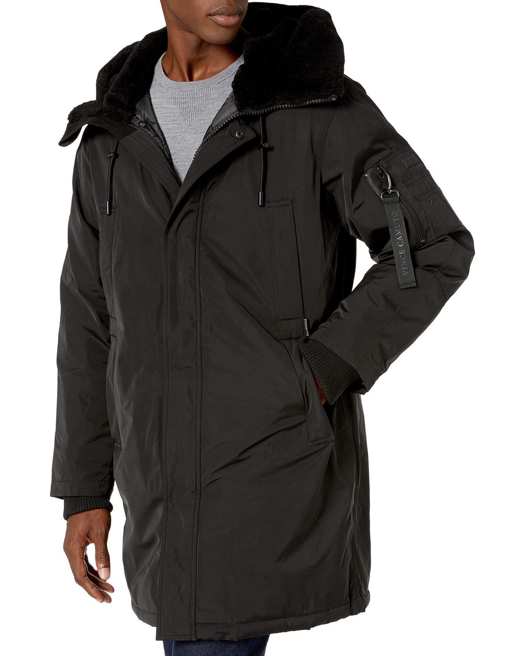 Vince Camuto Insulated Winter Coat in Black for Men Lyst