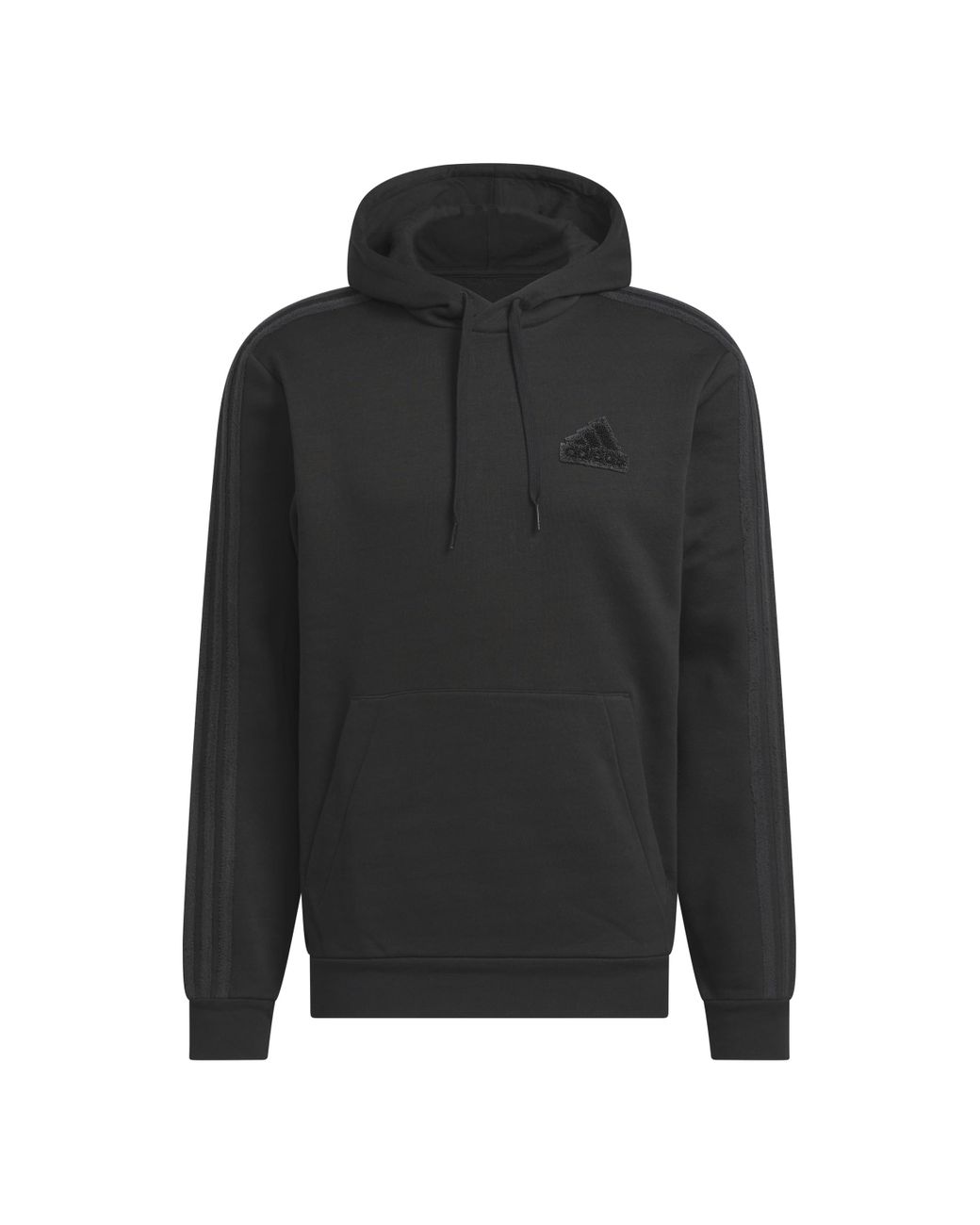 adidas Coze 3-stripes Pullover Hoodie in Black for Men Lyst