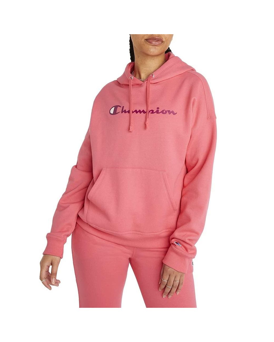 Champion , Powerblend, Fleece Hoodie, Sweatshirt For , in Pink | Lyst