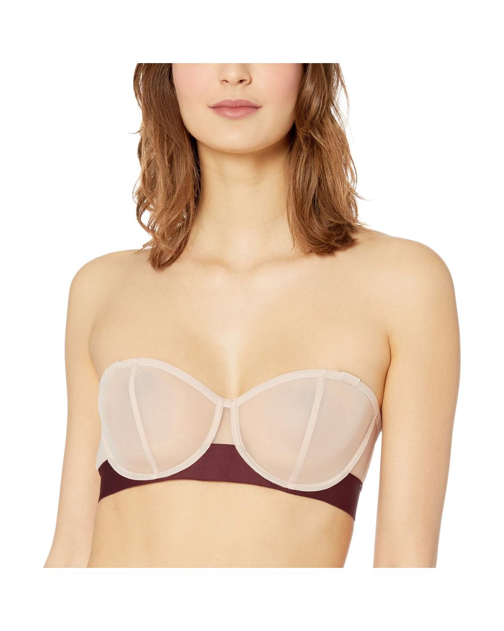 DKNY Sheer Convertible Strapless Bra in Natural Lyst