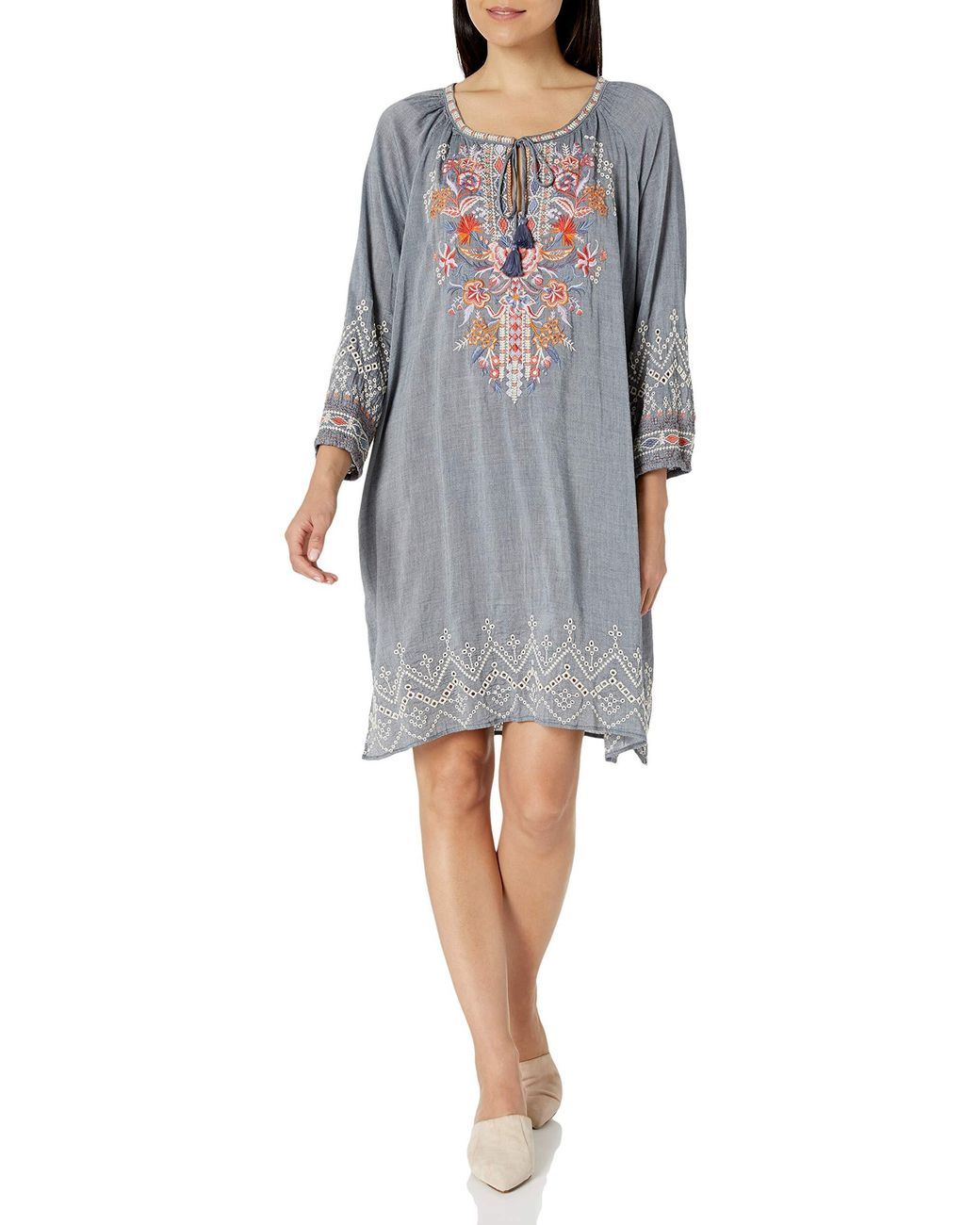 Johnny Was Cotton 3j Dress in Denim Blue (Blue) Lyst