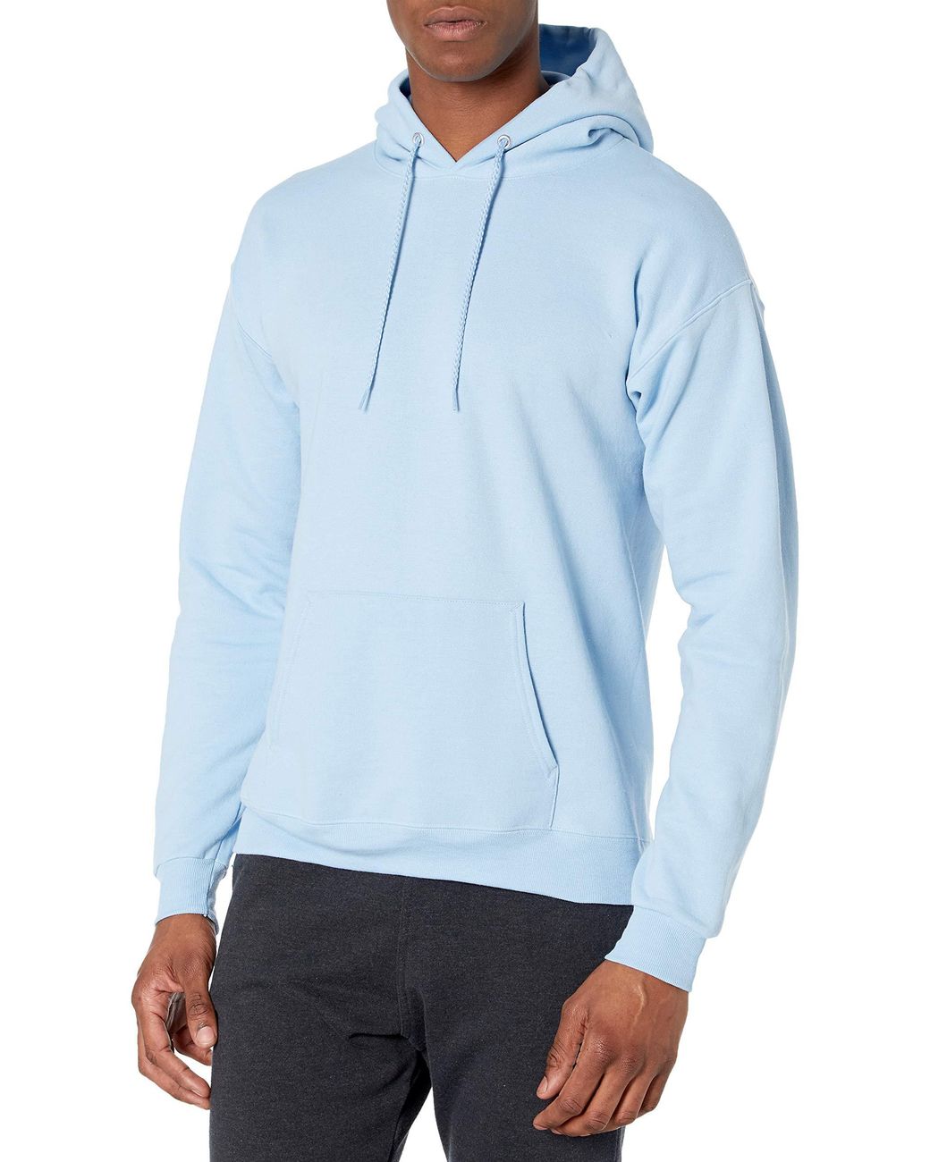 hanes light blue sweatshirt