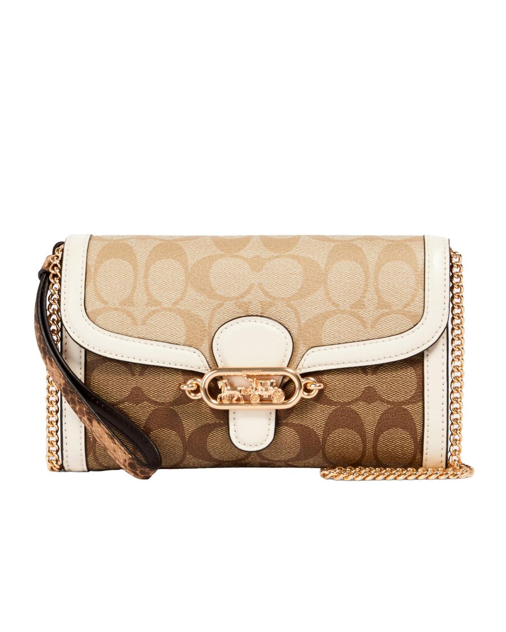 Outlet Coach 89292 Signature Chain Crossbody