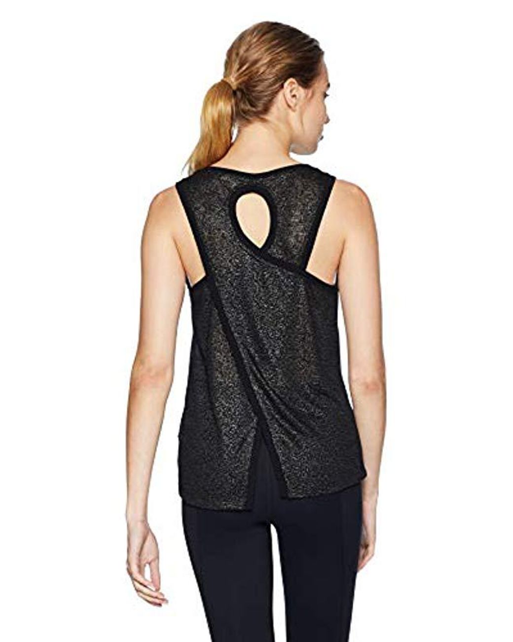 Betsey Johnson Womens Flyaway Back Metallic Swing Tank