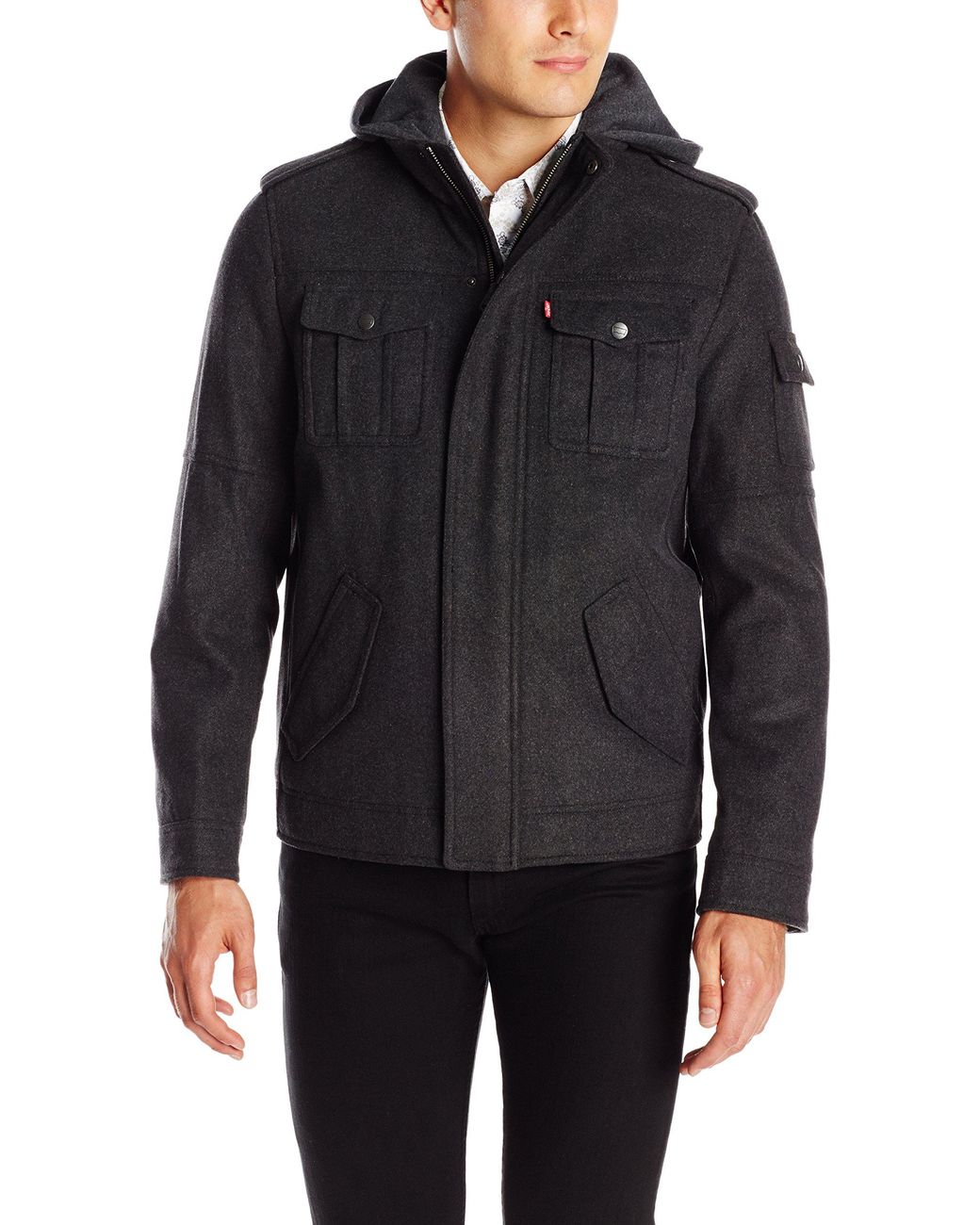 levi's men's coat with jersey hood
