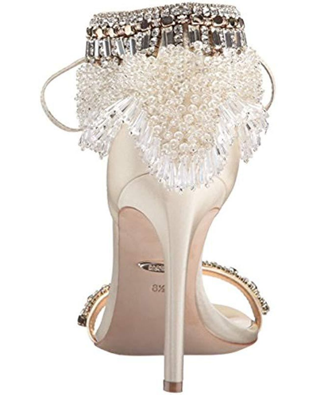 Badgley Mischka Katrina Heeled Sandal in White | Lyst