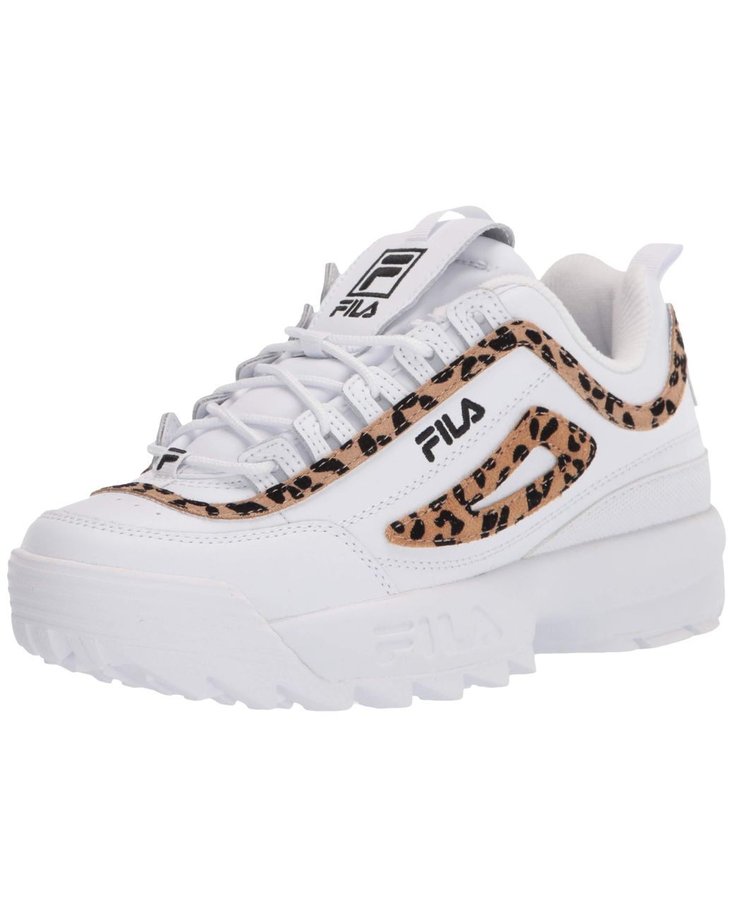 leopard print fila trainers