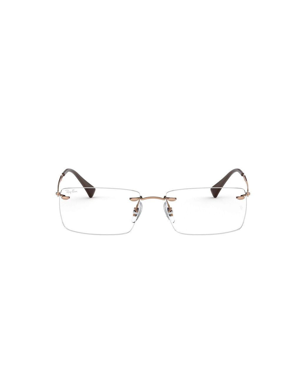 Ray-Ban Rx8755 Titanium Prescription Eyeglass Frames in Brown for Men ...