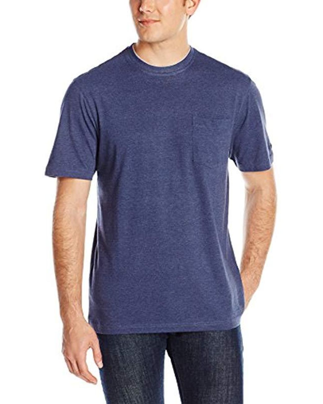 Izod Doubler Crew Neck Solid Short Sleeve Tee in Blue for Men Lyst