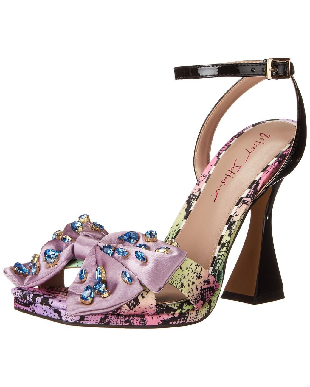 Betsey Johnson Loise Heeled Sandal in Pink | Lyst