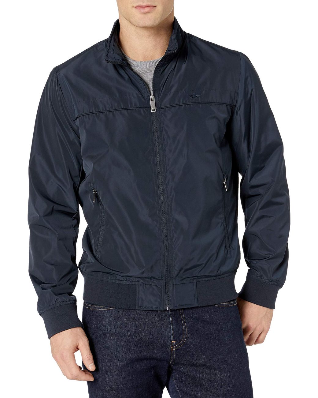 Dockers Classic Stand Collar Bomber Jacket in Navy (Blue) for Men Lyst