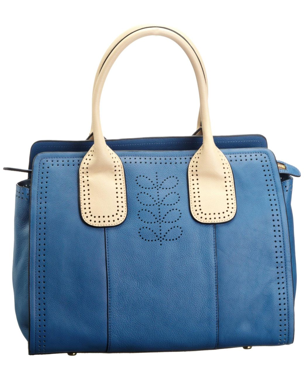 Orla Kiely Punched Dot Detail Leather Ella Bag in Blue Lyst