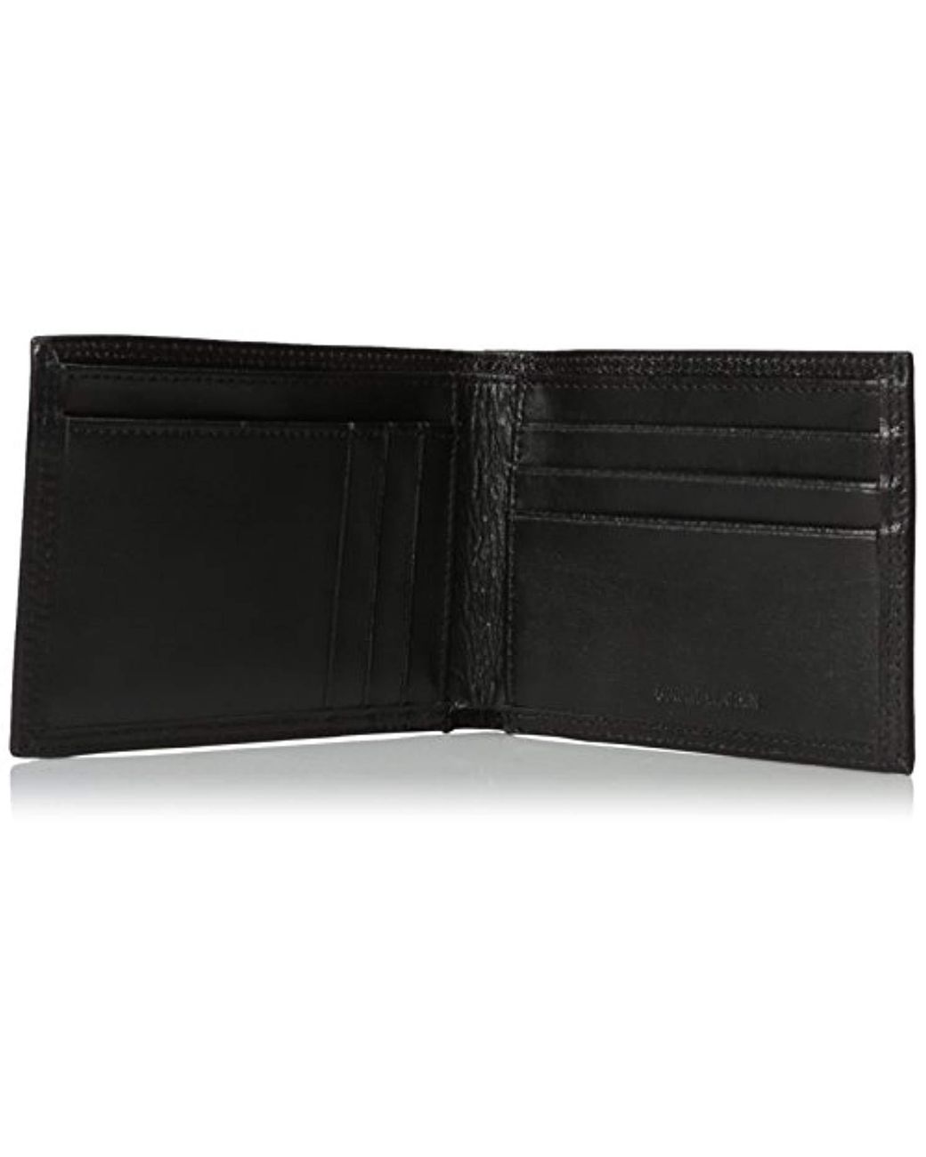 Perry Ellis Madison Ave Genuine Leather Coin Billfold Wallet Black