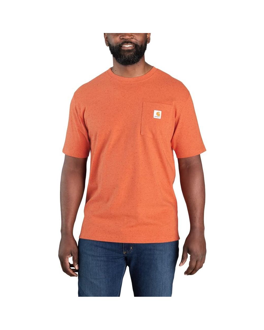 Carhartt Big & Tall Loose Fit Heavyweight Short-sleeve Pocket T-shirt in  Orange for Men | Lyst