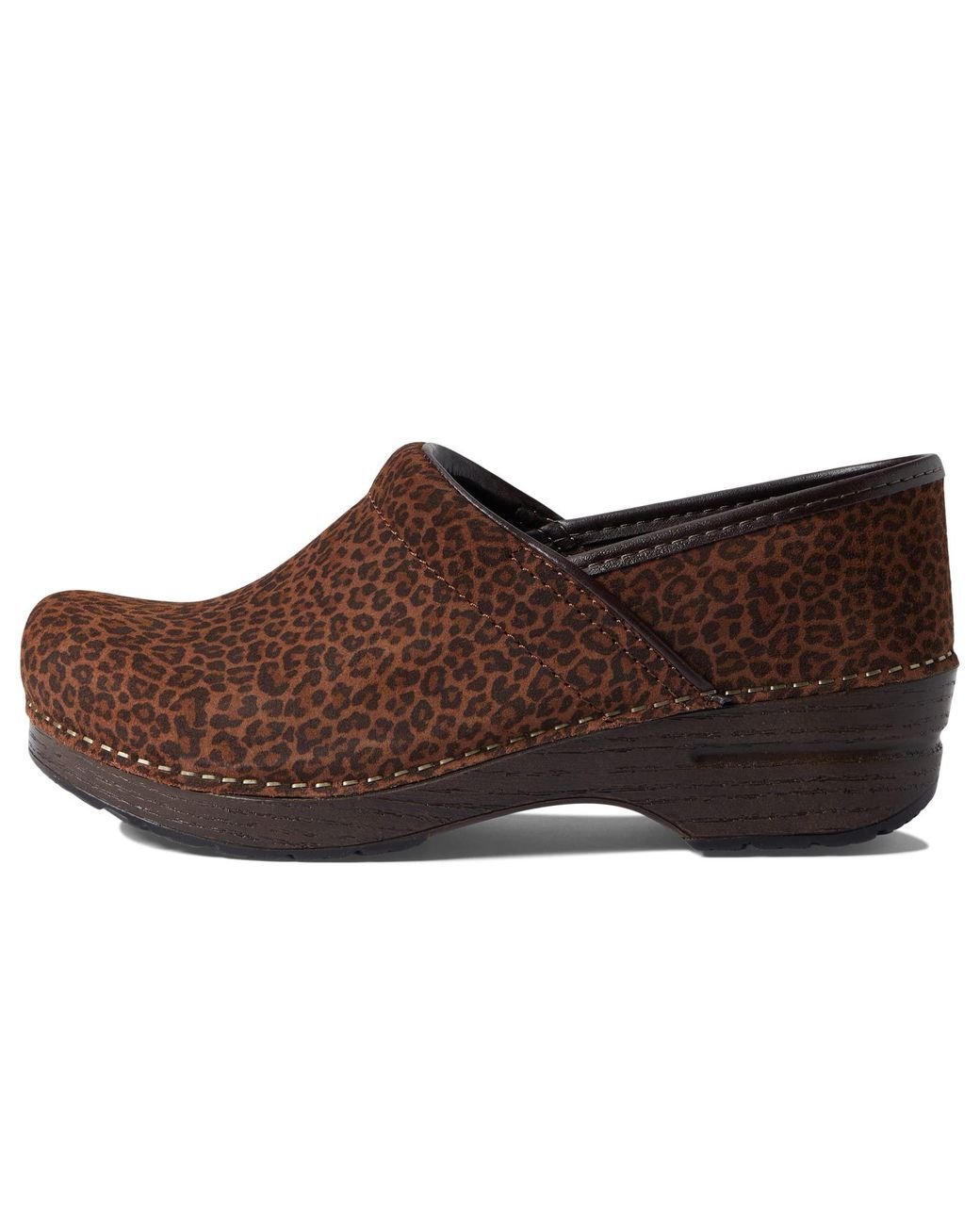 Dansko Professional Mini Leopard Suede Clog 6.5 7 M Us in Brown Lyst