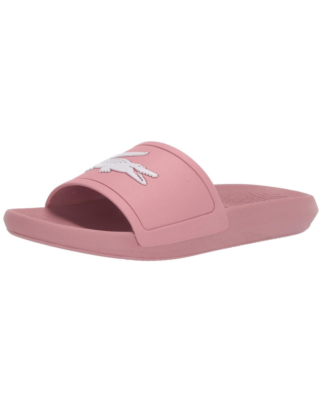 Lacoste Croco Slide Sandals in Pink/White (Pink) - Save 65% - Lyst