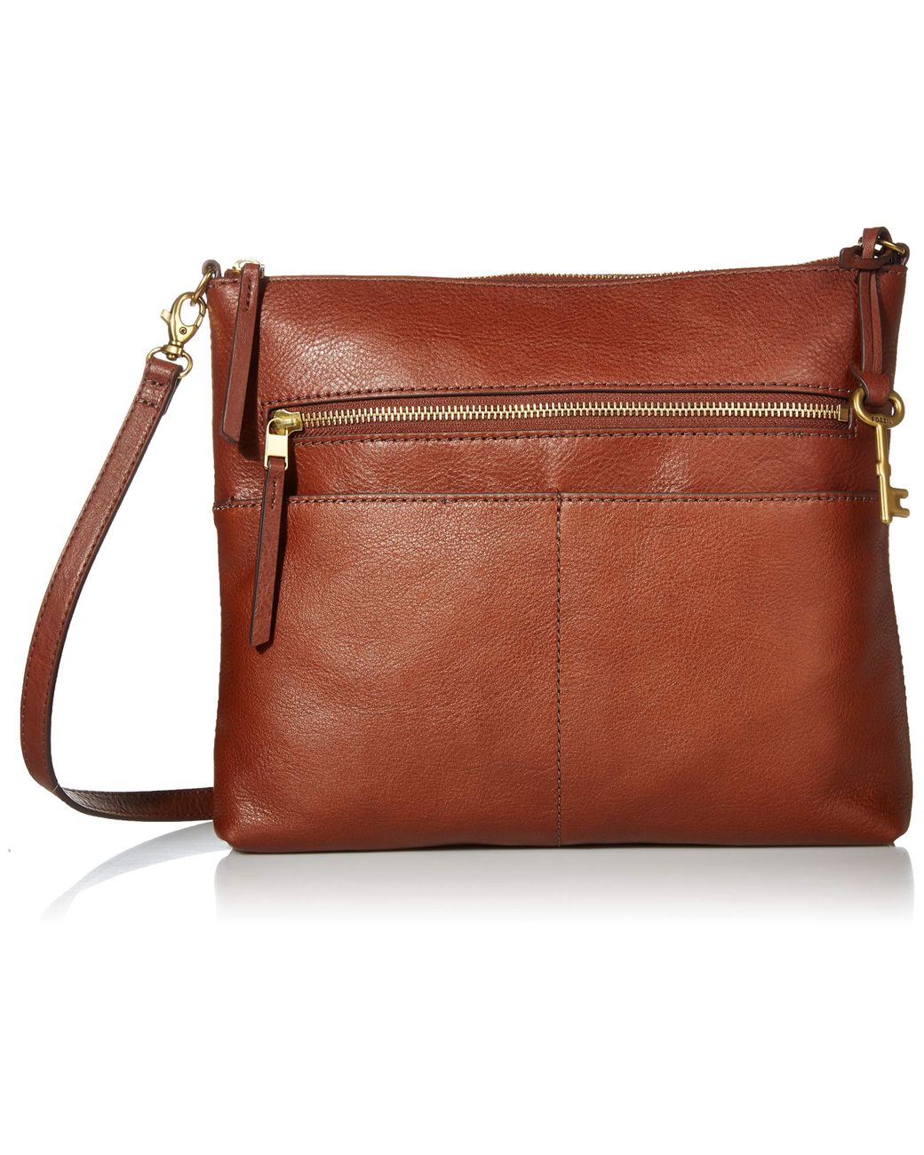 Fossil Fiona Leather Large Crossbody Handbag in Brown Save 60 Lyst