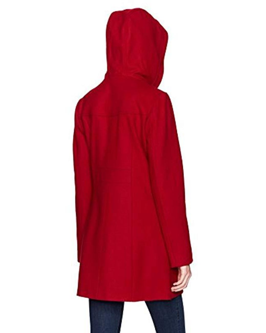 Tommy Hilfiger Wool Blend Classic Hooded Toggle Coat in Red | Lyst