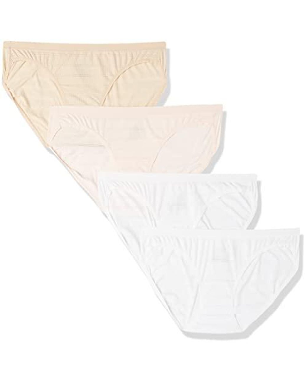 Hanes Ultimate Womens Comfort Flex Fit 4 Pack Panties Bikini Style Underwear in White Lyst