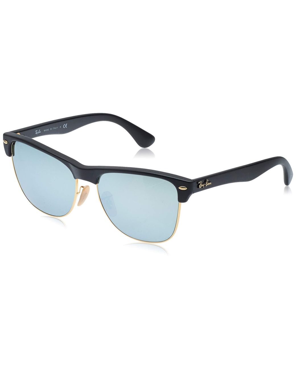 Ray Ban Rb4175 Clubmaster Square Oversized Sunglasses Black Demishiny Silver Flash 57 Mm For Men Save 40 Lyst Ray Ban Rb4175 Clubmaster Square Oversized Sunglasses Black Demishiny Silver Flash 57 Mm For Men Save 40 Lyst