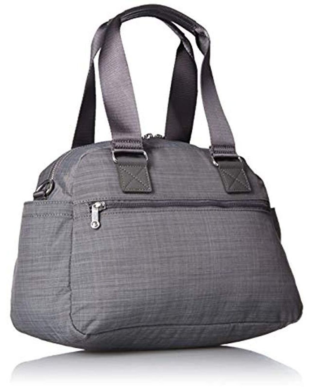 Women S Gray Defea Handbag Removable Adjule Crossbody Strap Zip Closure
