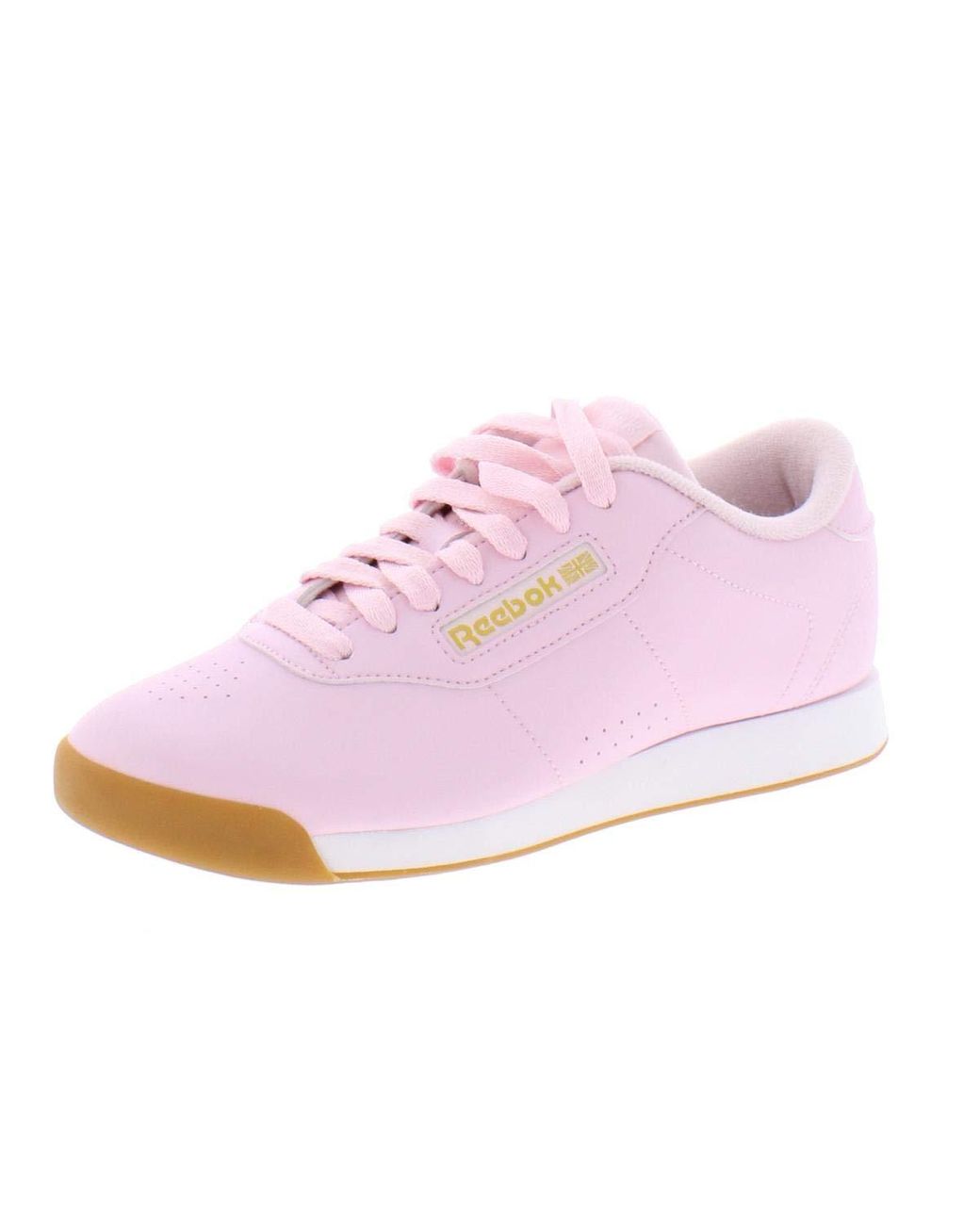reebok pink and white sneakers