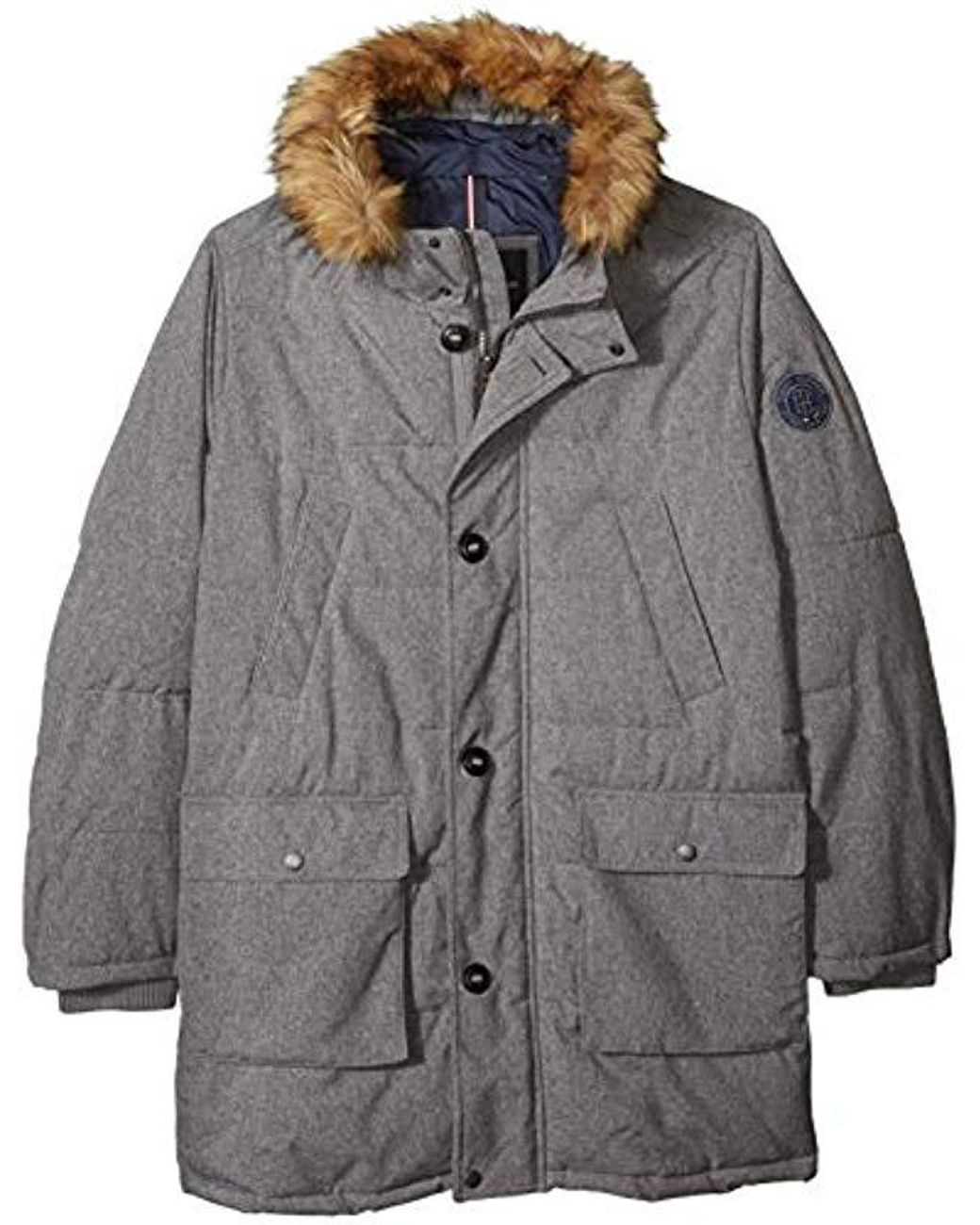 tommy hilfiger men's arctic cloth quilted snorkel bomber