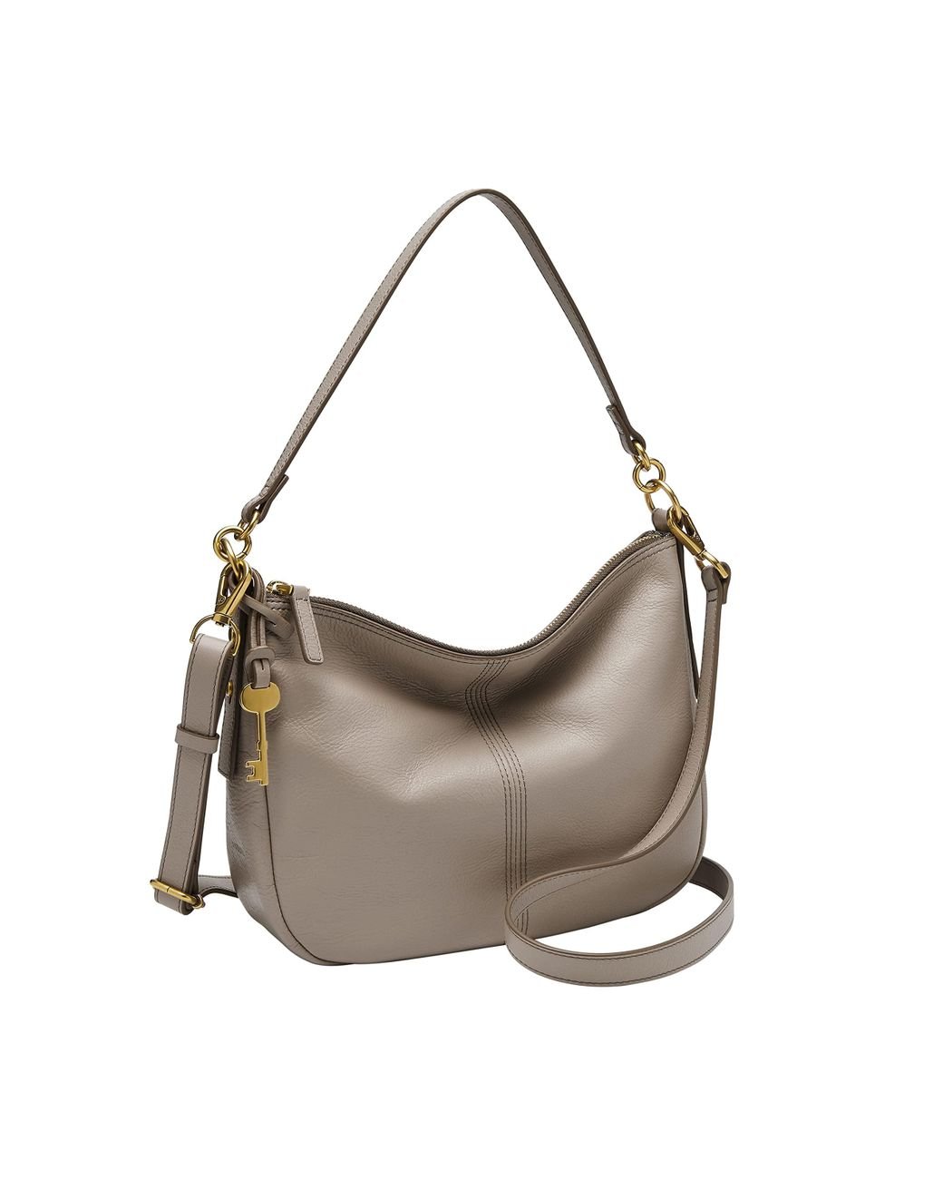 Fossil Jolie Eco-leather Hobo Purse Handbag in Gray | Lyst