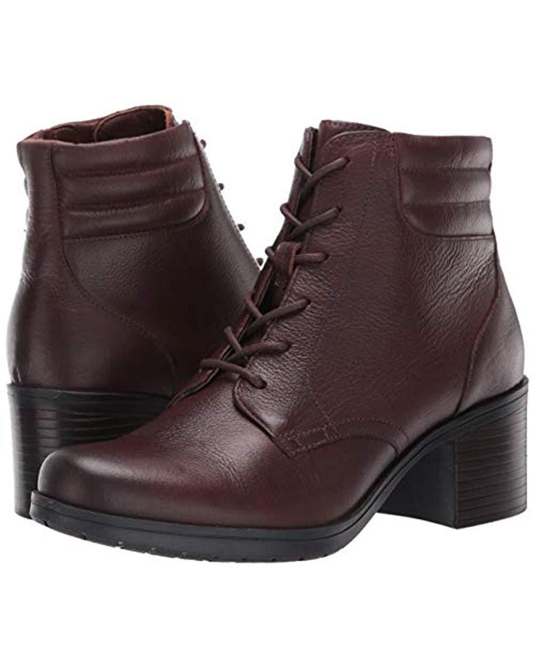 Clarks Rubber Hollis Jasmine Fashion Boot in Mahogany Leather (Brown) | Lyst
