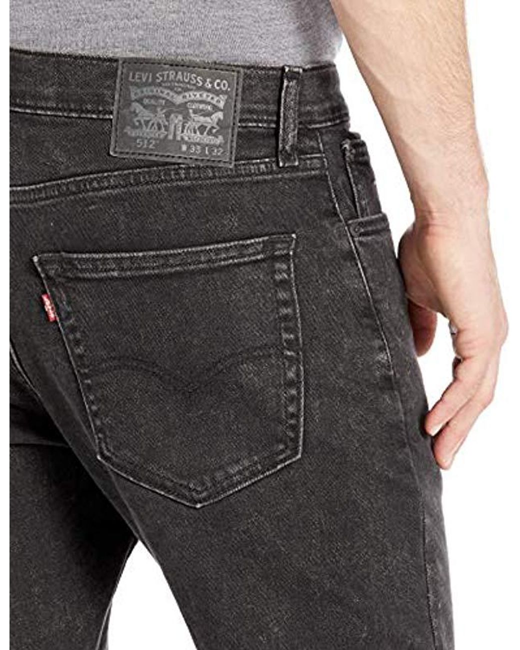 Levi's 512 Slim Taper Fit Jeans, Huggy - Stretch, 32w X 30l in Black for  Men | Lyst