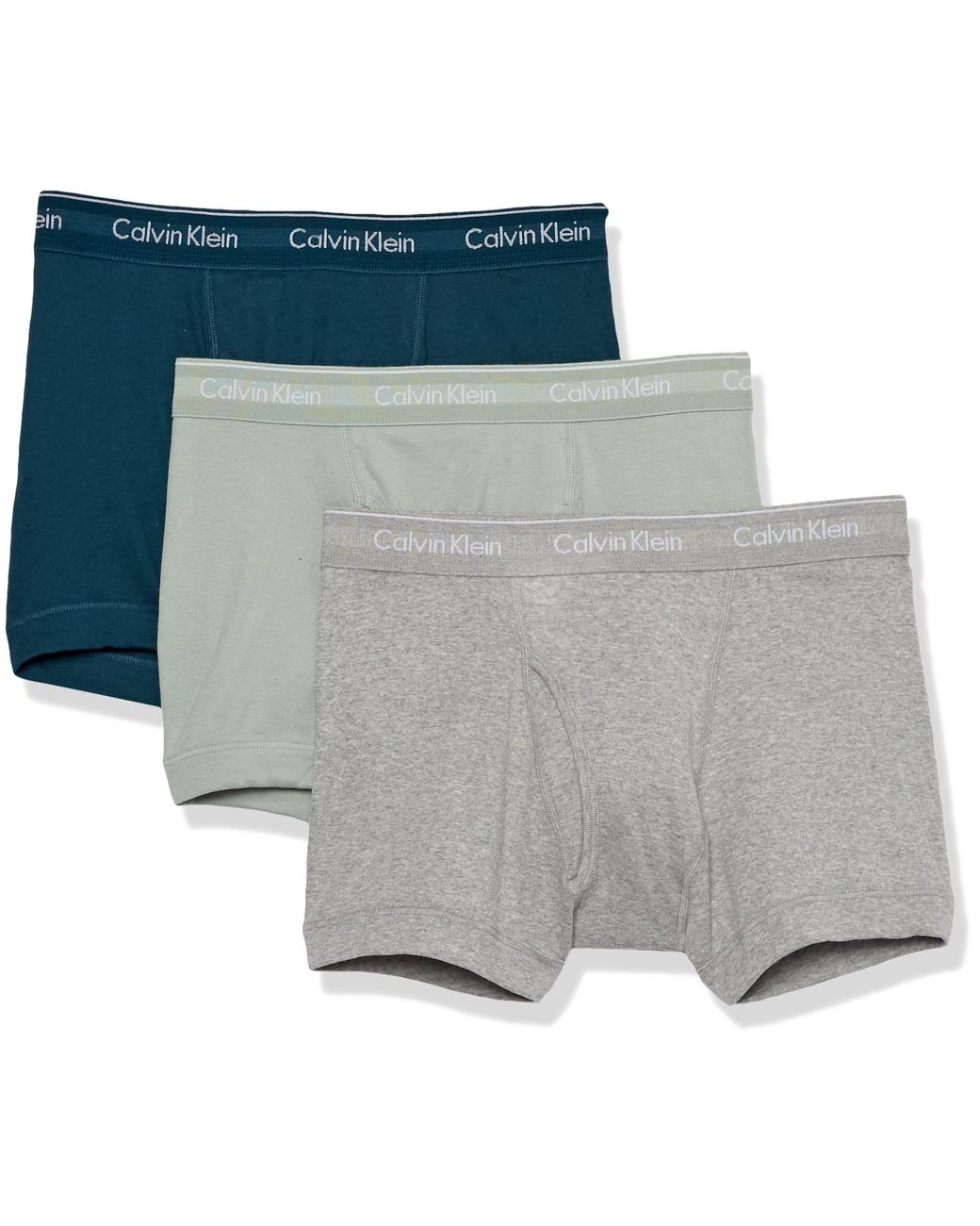 Calvin Klein Underwear Cotton 3-pack Trunk in Gray for Men | Lyst