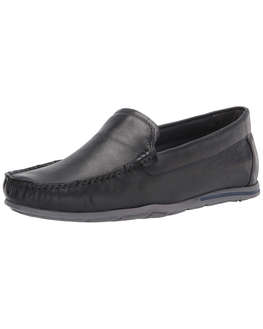 Hush Puppies Leather Parker Venetian Loafer Flat in Navy Leather (Black ...
