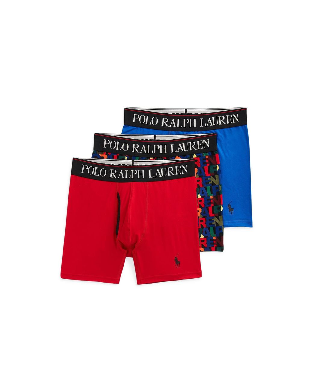 Ralph Lauren Assorted 3-pack Classic Cotton Boxer Briefs - Navy Assorted