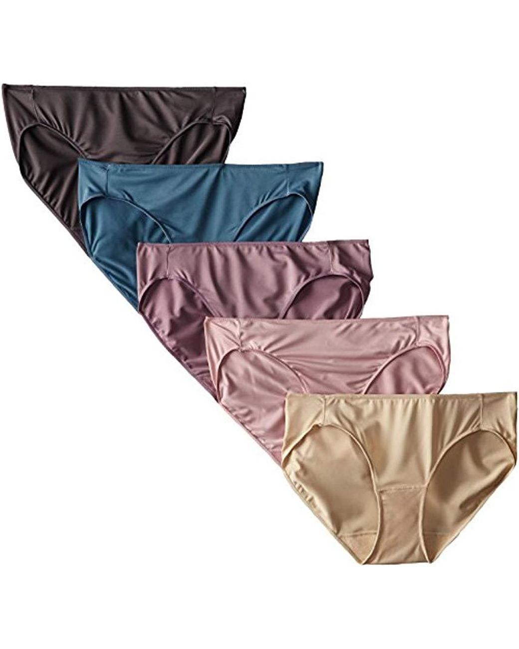 Hanes Womens Cool Comfort Microfiber Sporty Bikinis 6-Pack, 5, Assorted at   Women's Clothing store