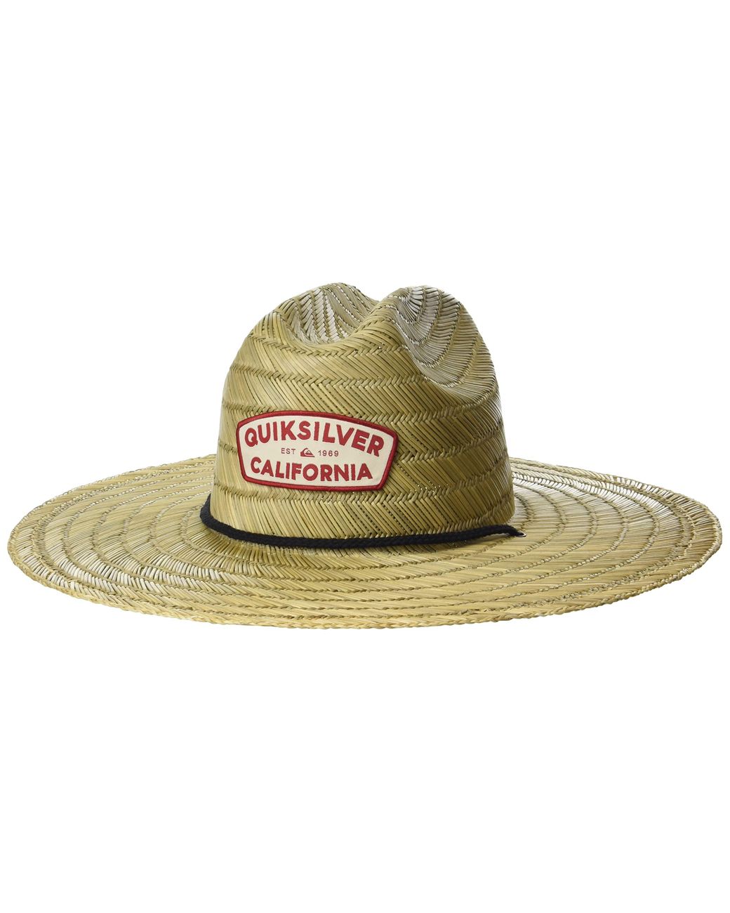 Quiksilver Destinado Pierside Lifeguard Beach Sun Straw Hat in Black