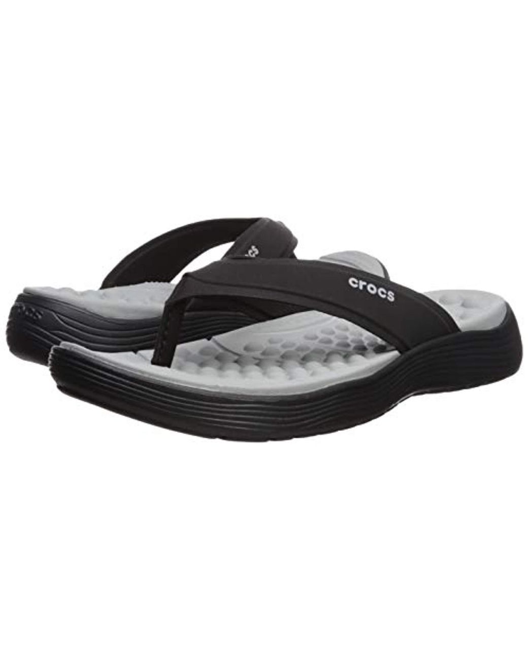 Crocs™ Reviva Womens Flip Flop Sandals in Black | Lyst