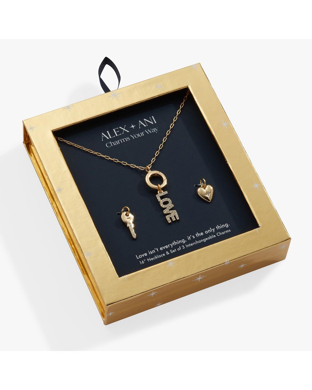 ALEX AND ANI Love Interchangeable Adjustable Necklace in Blue Lyst
