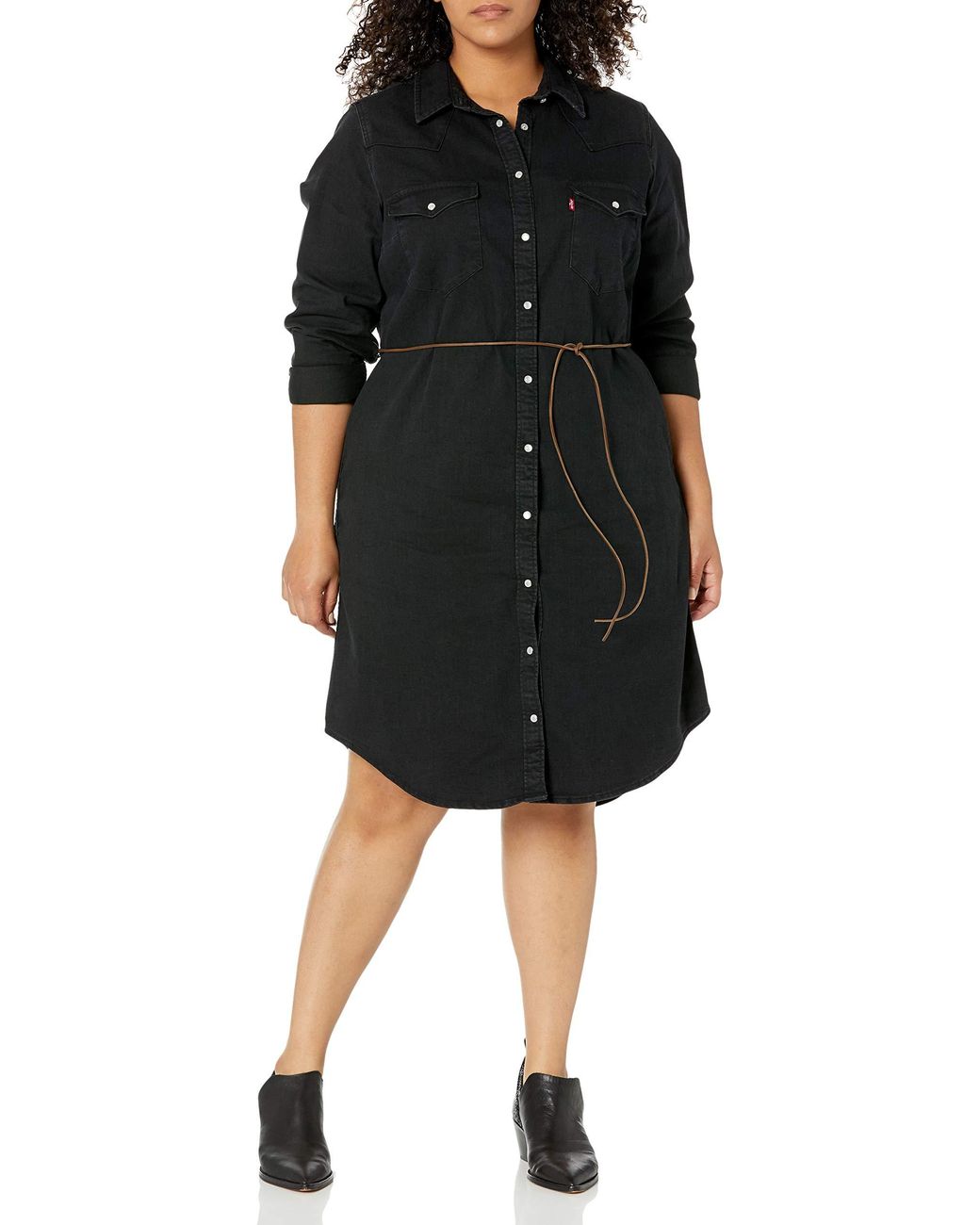 levi plus size denim dress