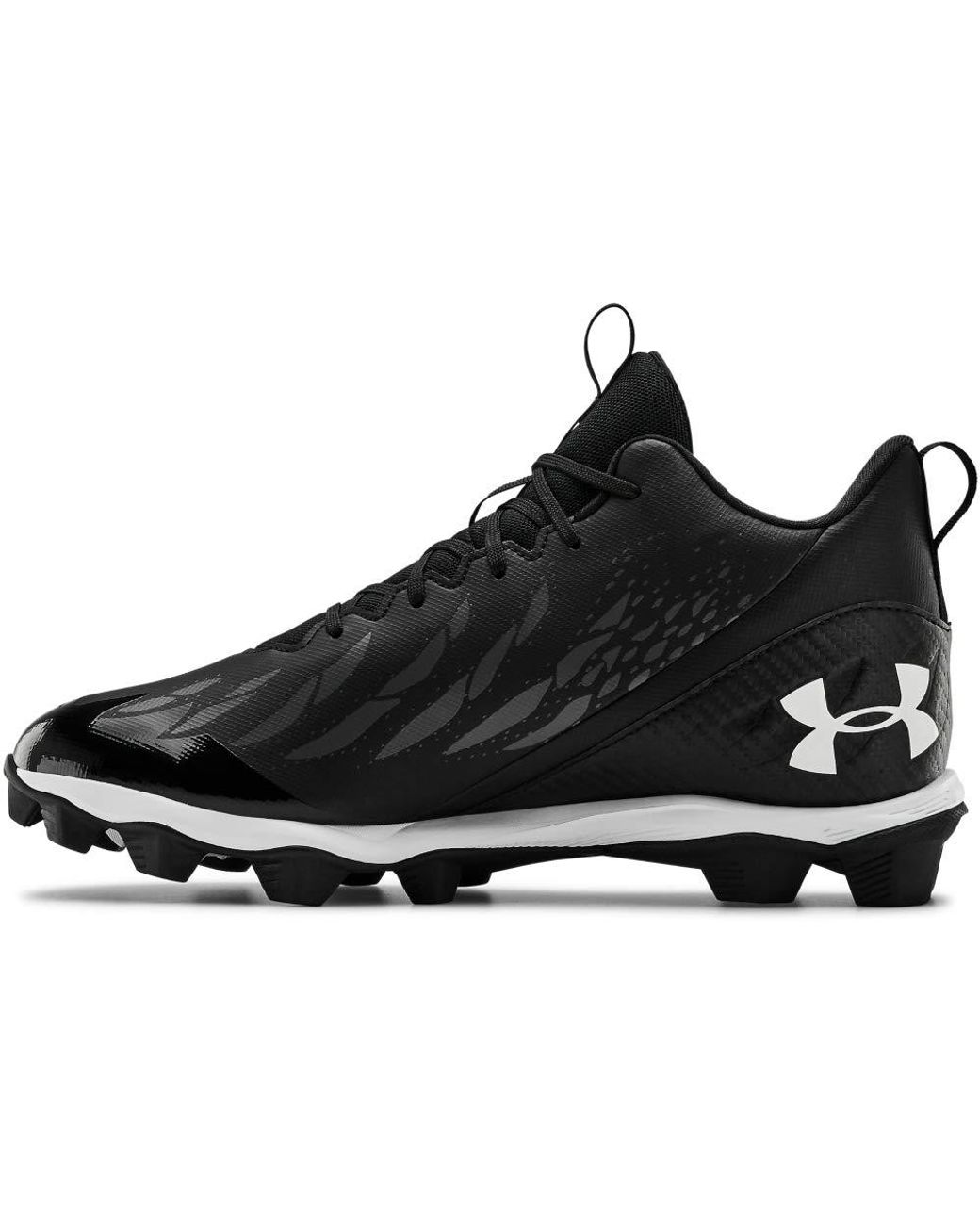 all black under armour spotlight cleats