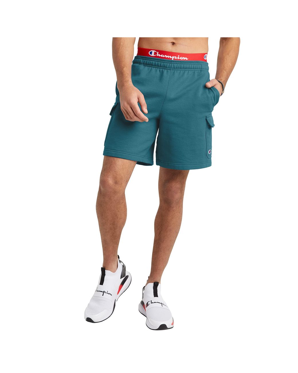 Champion Powerblend Shorts With Cargo Pockets For in Blue for Men Lyst