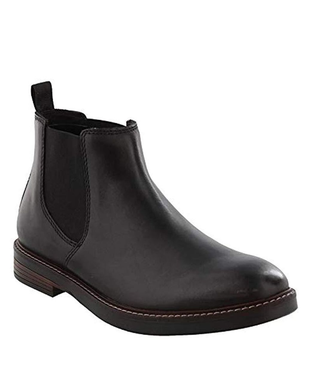 clarks paulson up black leather
