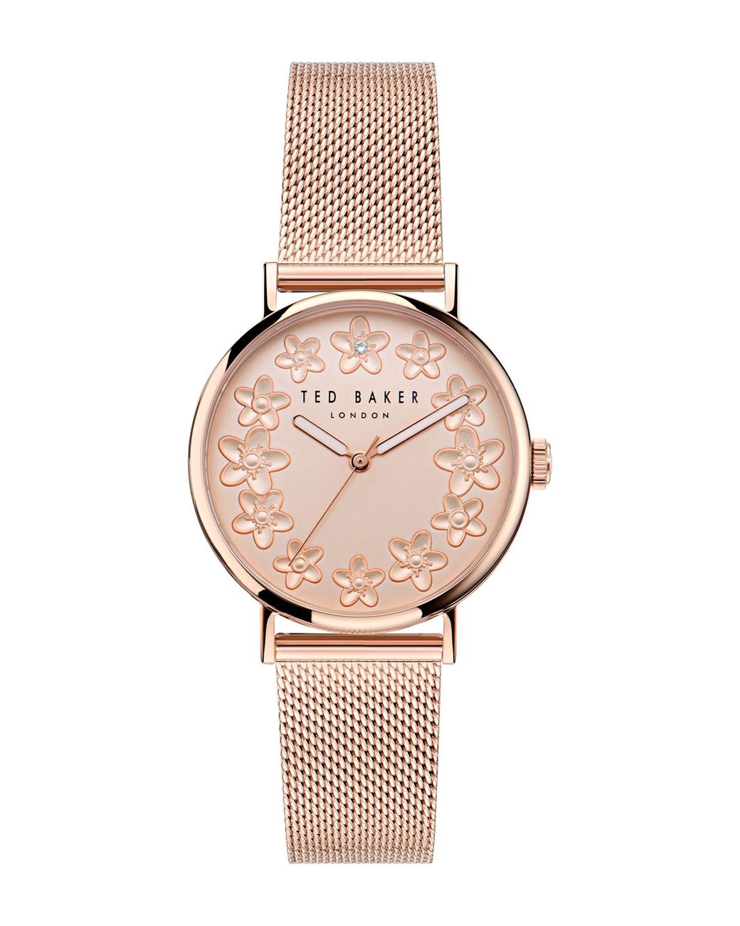 Ted baker rose top gold mesh watch