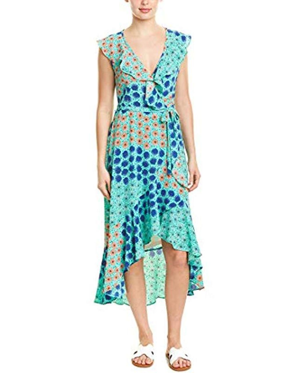 Donna Morgan Chiffon Maxi Dress With Flouce in Blue - Save 55% - Lyst