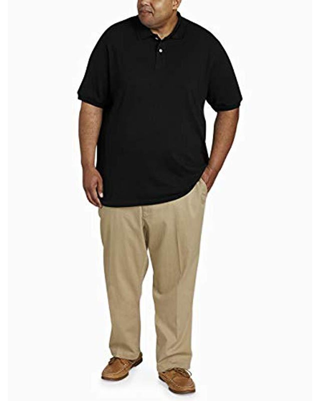 Essentials Mens Big /& Tall Cotton Pique Polo Shirt fit by DXL