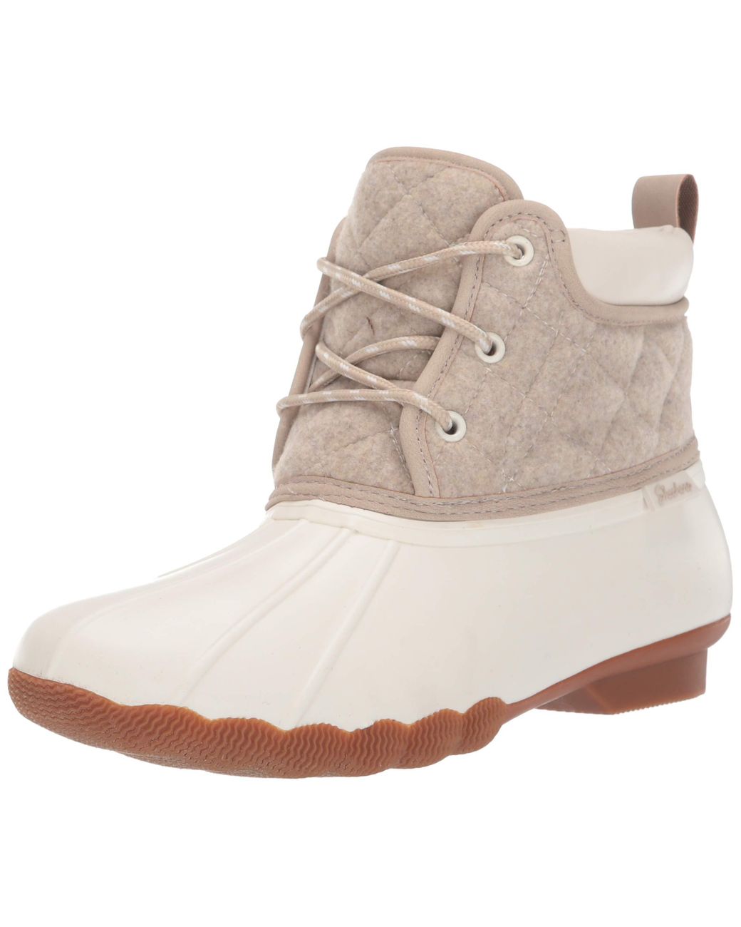 beige duck boots