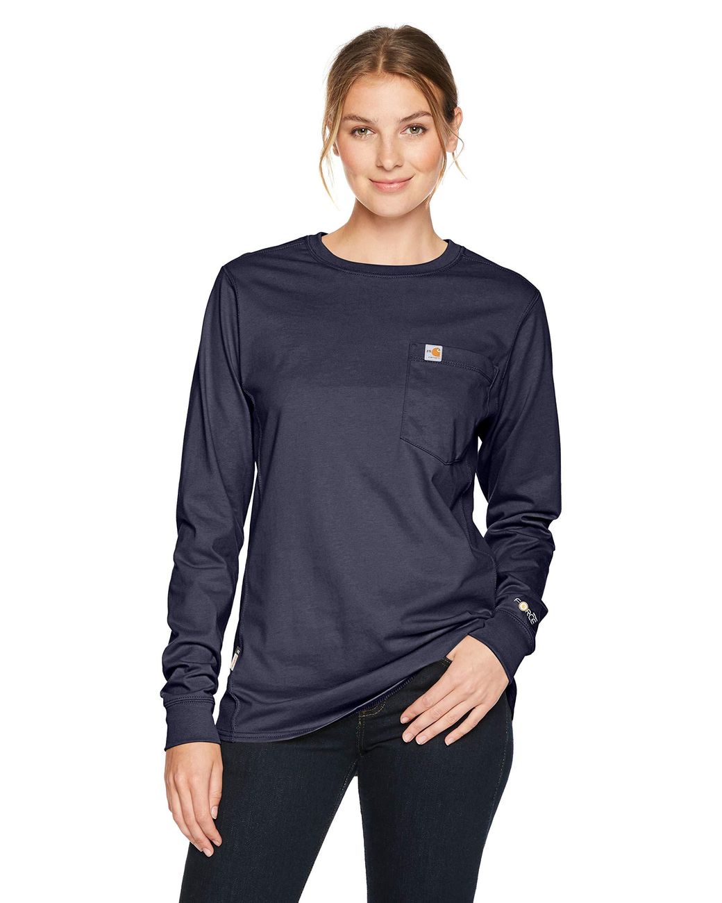 Carhartt Flame Resistant S Force Cotton Long Sleeve Crew T Shirt in ...
