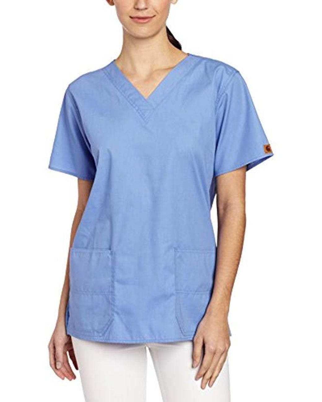 Carhartt Canvas Scrubs V Neck Two Pocket Top In Blue Lyst