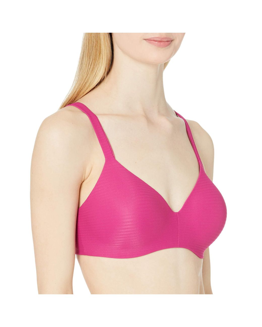 Hanes Ultimate Comfortblend Wirefree Bra in Pink Lyst