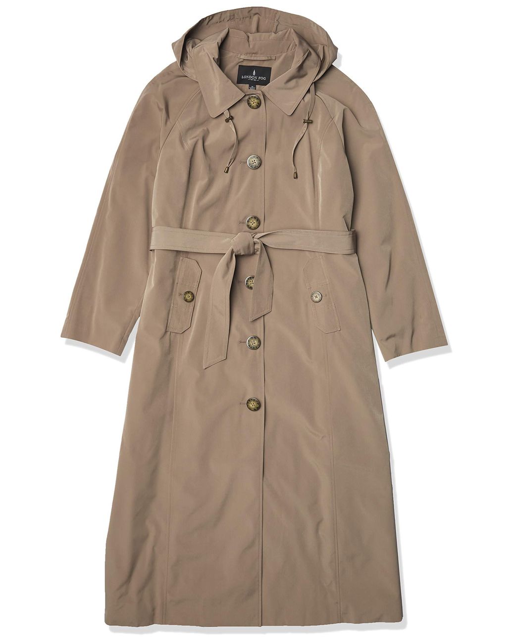 London Fog Long Single Breasted Trench Coat in Vintage Khaki (Natural ...