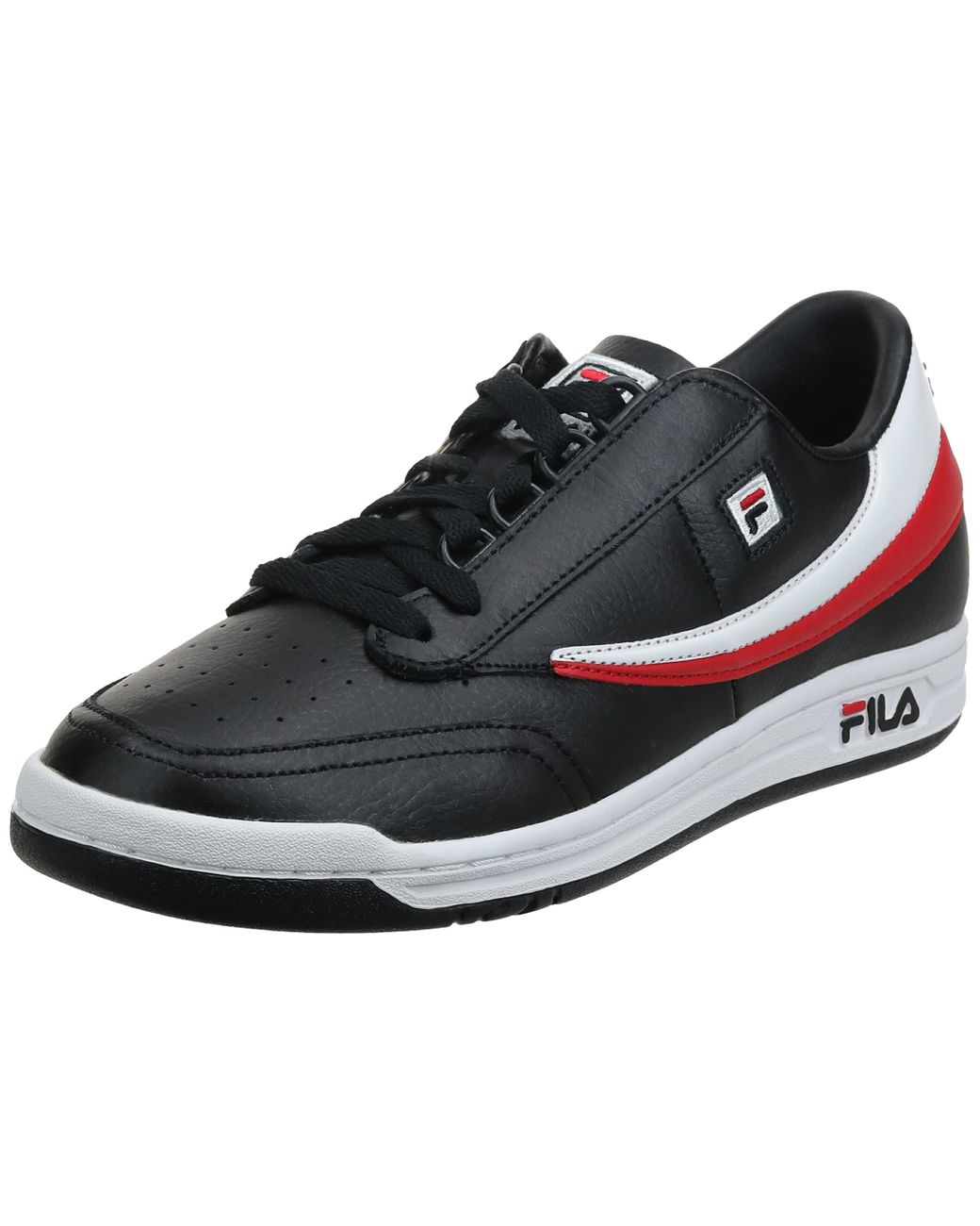 Fila Leather Original Tennis Fashion Sneaker in Black / White / Red (Black)  for Men - Save 37% - Lyst